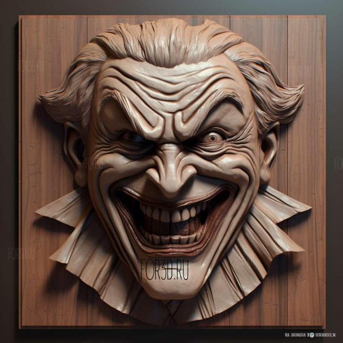 joker 3d model 3 stl model for CNC